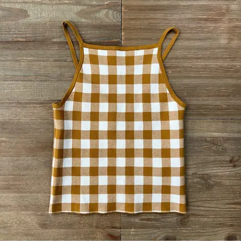 Madewell NWT  Gingham Apron Sweater Tank