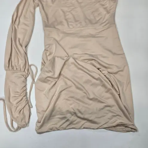 Michael Costello x REVOLVE Jada Mini Dress in Beige XS