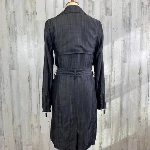 Vertigo Paris Chambray Double-Breasted Trench Coat