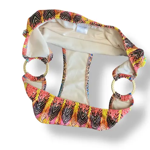 Milly Cabana Faux Snake Skin Bikini Set Women’s Size M Top and Size L Bottoms Size M