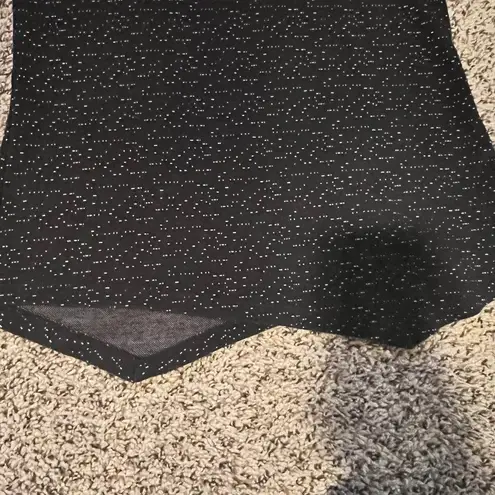 Tart Black Textured Long Sleeve Asymmetric Hem Sweater Top Evening Casual