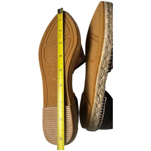 Toni Pons Origens Espadrilles Woven Leather Flats Women's Size 5 Black