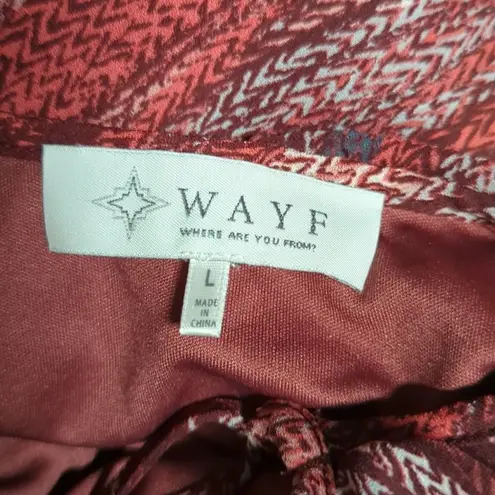 WAYF Dress Layered Red Sleeveless Boho Flowy Tiered Coasta Woman's Large