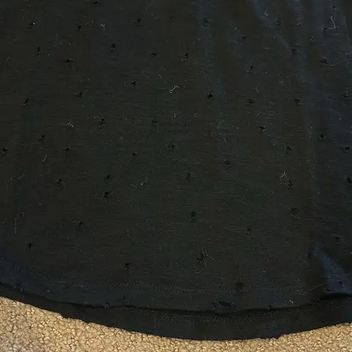 Dance & Marvel Women’s Black Short-sleeve Shirt with Holes throughout