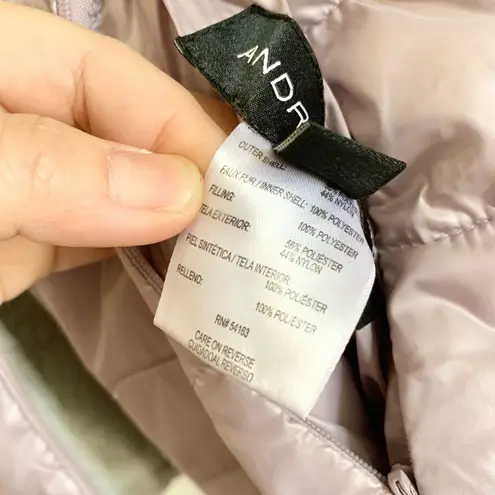 Andrew Marc Andrew Mark Lilac Purple Puffer Quilted Reversible Full Zip Jacket Large