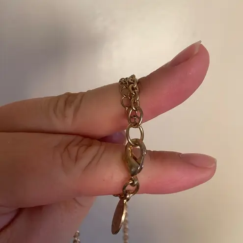 Spring Street  long gold tone nevkkace withh turquoise beading - Image 9