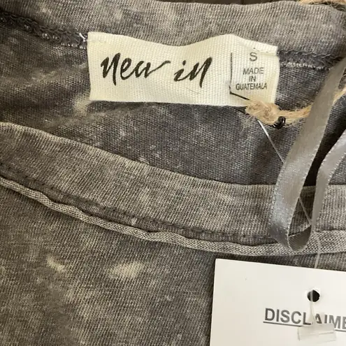 New In Womens Dark Gray Sleeve Crew Neck Front Pocket Mini Dress Size S