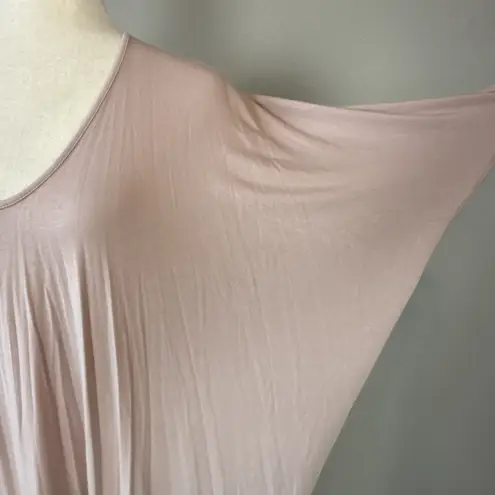 Barefoot Dreams Luxe Milk Jersey Womens Caftan Dress OS One Size Faded Rose Pink