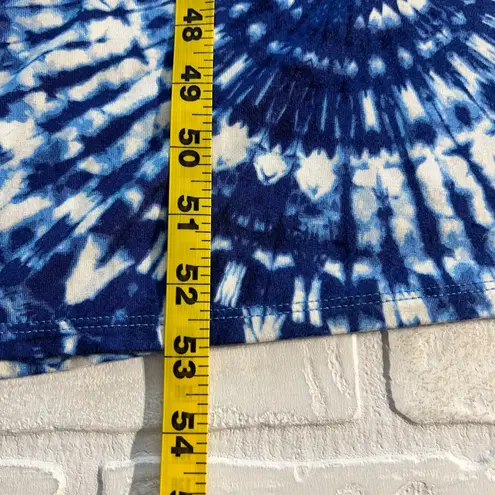 Belle Kim Gravel Maxi Dress Women 2X Blue Tie Dye T