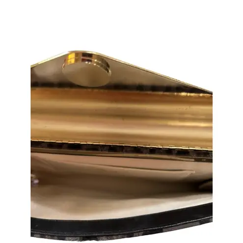 Jimmy Choo Calf Hair Leopard Print Clutch Purse W/Bag Cert. Authenticity Clean