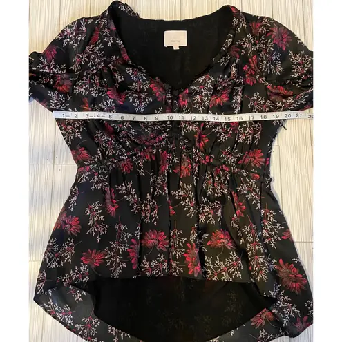 Cinq a Sept Simmons Blouse Size Large Black