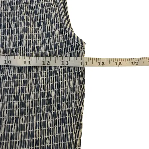 Beau & Ro The Margot Dress Navy White Stripe Small Smocked Nautical Beach Flowy Blue