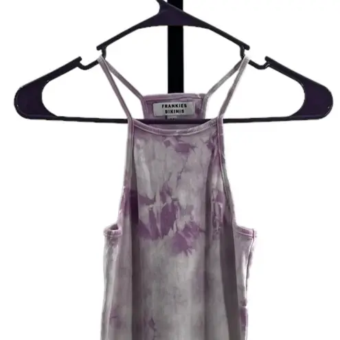 frankie's bikinis Frankie’s Bikinis X REVOLVE Women’s M Christine Ribbed Mini Dress Lilac Tie Dye