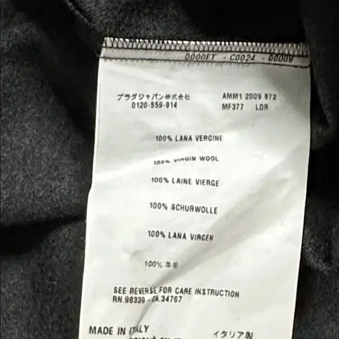 Miu Miu Gray Wool Classic Short Sleeve Dress Size 38