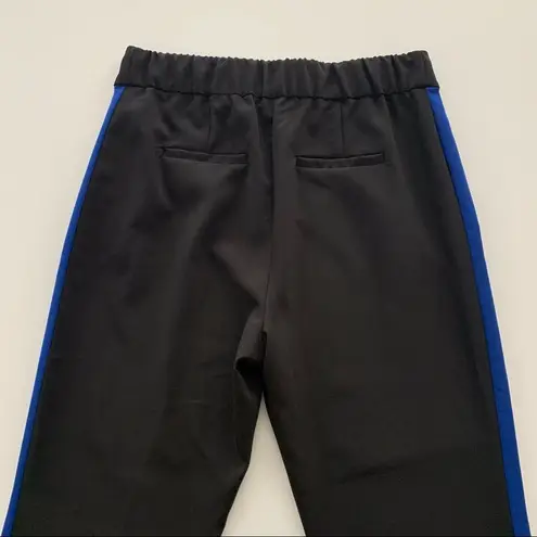 Dynamite Black and Electric Blue Side Striped Casual Pants Large