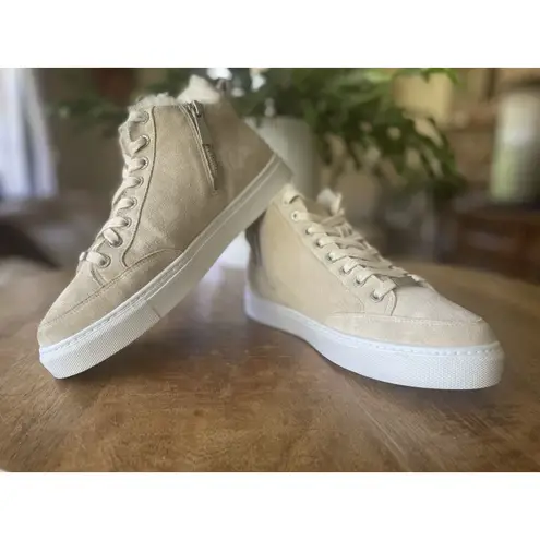 J/Slides NYC Pink Men’s US 8.5 /Unisex EU 42 Shearling Lined High Top Sneakers