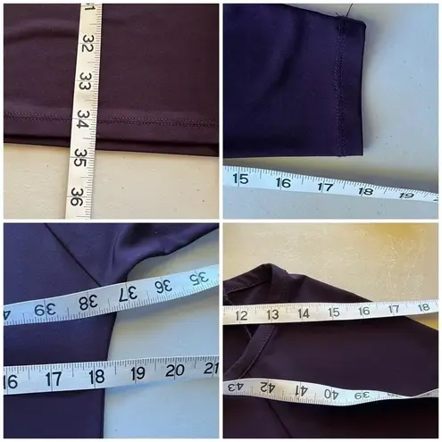 Michael Kors womens maroon 3/4 sleeve sheath shirt mini dress jersey stretch XS Purple