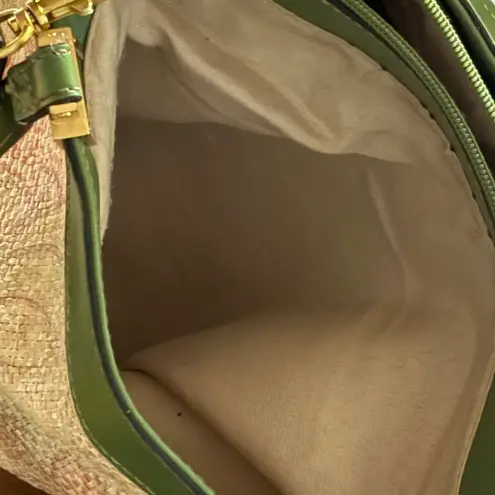 Etienne Aigner Vintage Crossbody Bag Floral Woven Faux Leather Adjustable Strap