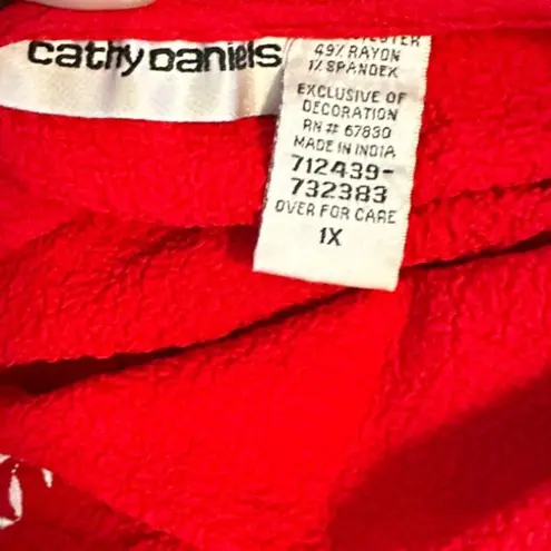 Cathy Daniels  Red Embroidered Top