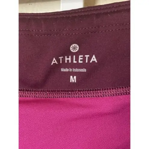 Athleta Track this Run Shorts | Size Medium | Magenta & Pink