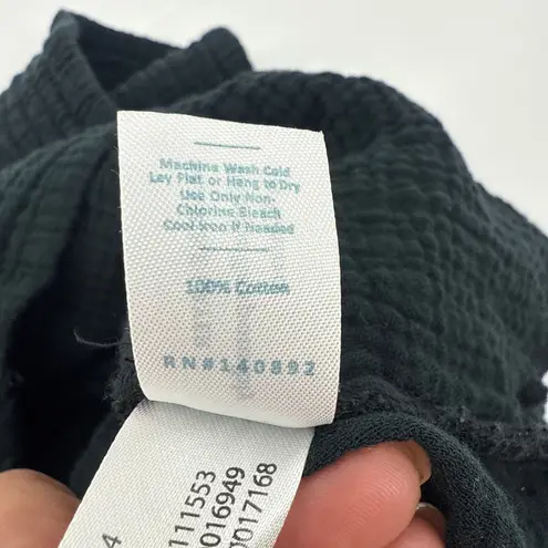 Marine layer Cali Double Cloth Black Gauze Smocked Shorts Beach Summer Small