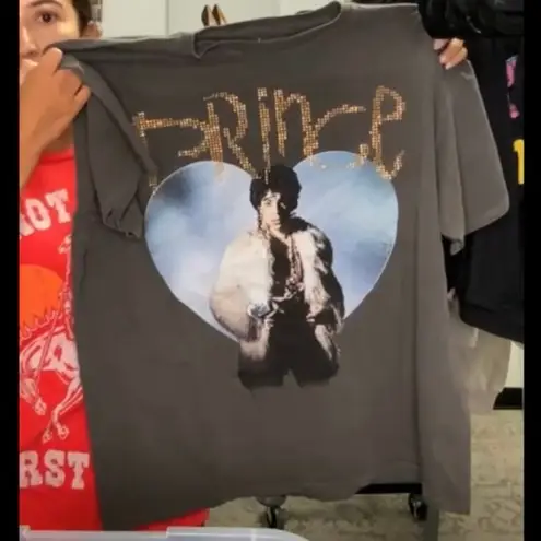 PRINCE Sign O' The Times Tee in Black Wash, Size S / M, New without Tag