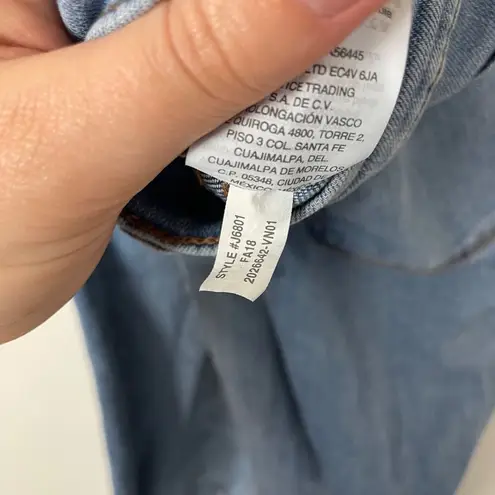 J. Crew Factory Woman's Sz 31High Rise Medium Wash Skinny Jeans Frayed Acid Wash Blue