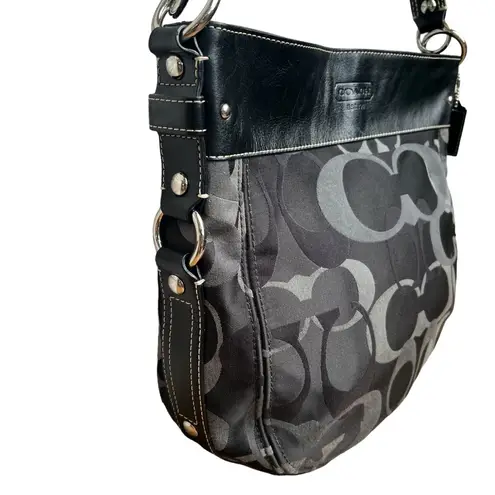 Coach  Zoe Hobo Signature Shoulder Handbag #C1082-F14710 Canvas and leather.