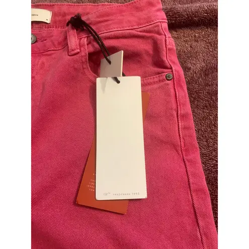Q2 Premium Denim Women's Medium Straight Cut Bright Pink Jeans NWT Size 4