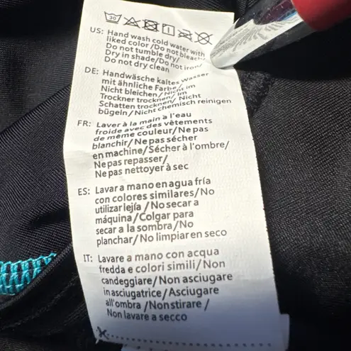 Charmo Swimsuit One Piece Athletic Training Blue Marble UPF 50+ Womens