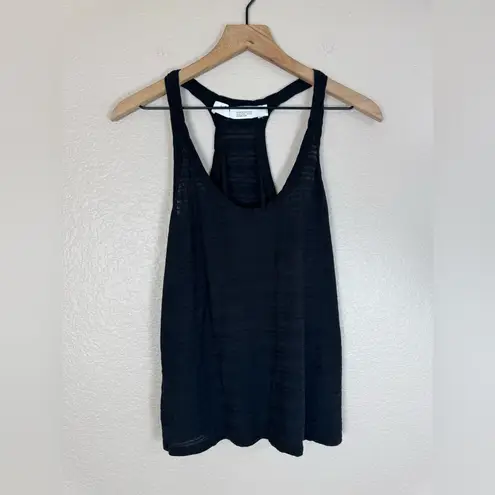 IRO Paris Mollie Burnout Scoop neck Tank Top Black XS $140