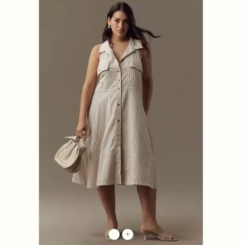 Pilcro Anthropologie Sleeveless Halter Swing Midi Dress