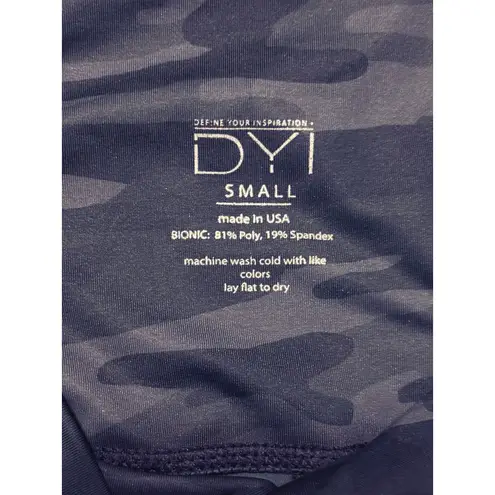 DYI Peloton S Navy Blue Camo Cropped 7/8 Tight Workout Gym Leggings Logo Bionic