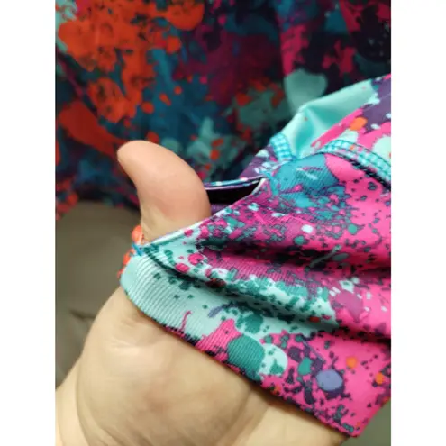 Reel Legends Womens Size 1X Freeline Multicolor Hooded Thumbholes Activewear Top