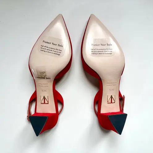 Tamara Mellon Liaison 55 Slingback Pumps in Red Suede