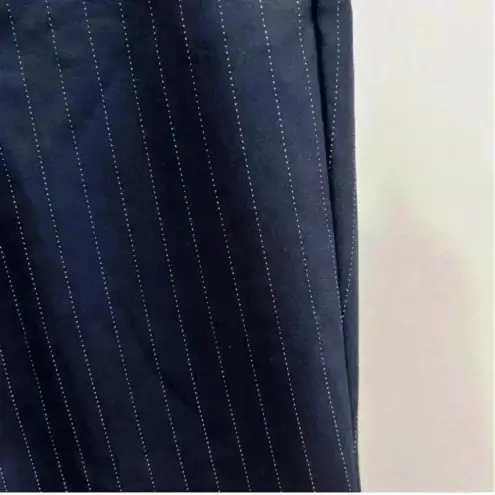 ZARA  Woman Navy Blue Pin Dot Stripes Business Casual Pants Size M‎