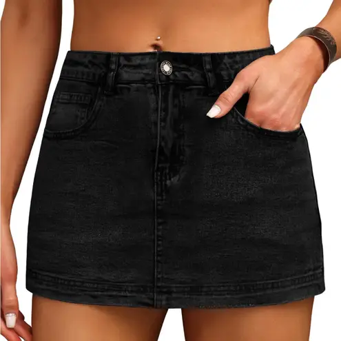 NWT Black Denim Skort for Women