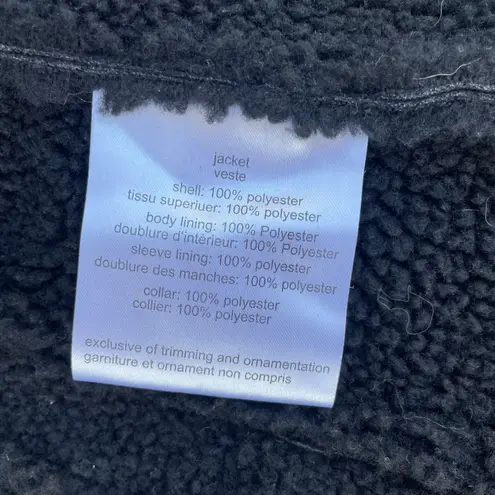 Mauritius Alexia Faux leather shearling biker jacket with zipper detail hood S