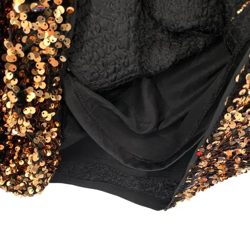H&M  Black and Gold Sequin A-Line Dress Cocktail Party New - Image 11