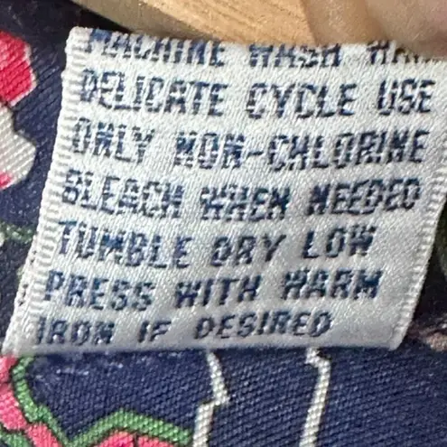 Allison Smith Floral Paisley Satin Nightshirt Nightgown Large Sleepwear Lounge Blue