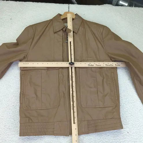 Schott Sportswear Genuine Leather Bomber Jacket Womens Size 40 Brown