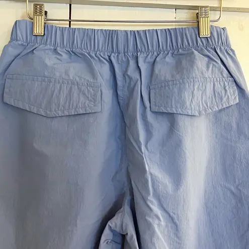 WILO THE LABEL Women's Light Blue Nylon Cargo Pants Drawstring Ankle Size XS