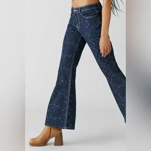 Urban Outfitters  BDG Low Rise Printed Flare Jeans