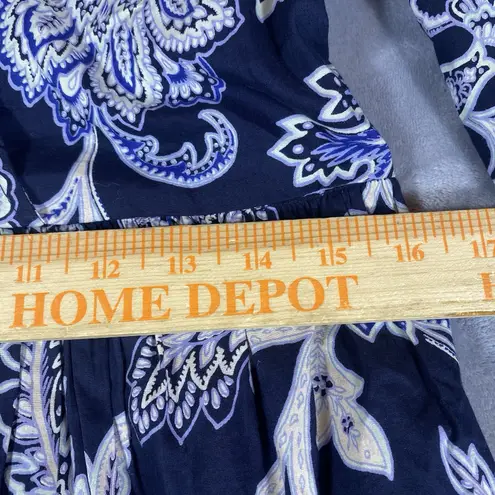 Fat Face Womens Dress Sz 8 Blue Floral Summer V