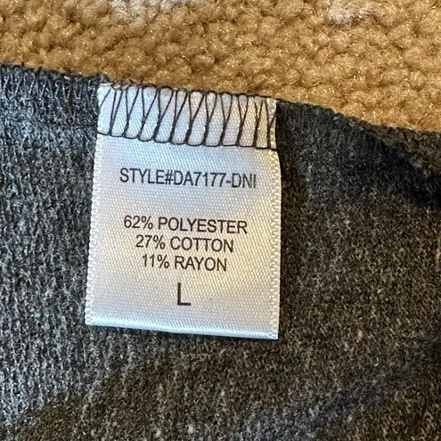 Dee Elly Gray Cold Shoulder Cut Out Neck T-Shirt Shift Dress