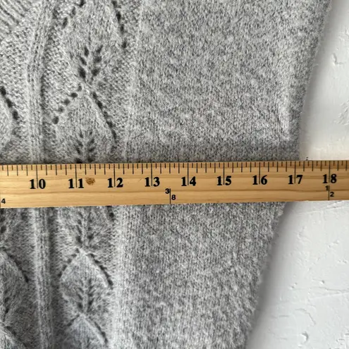 Vintage Panter Sweater Vest Womens Medium Knit Wool Blend Leaf Pattern USA 80s Gray Size 8