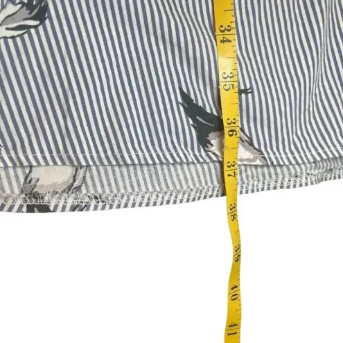 Sucrefas Navy White Striped 50s Style Collared Dress Small Rockabilly Pin