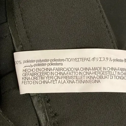 ZARA  Black High Rise Wide Straight Leg Pleated Business Dress Trouser Pants Sz S