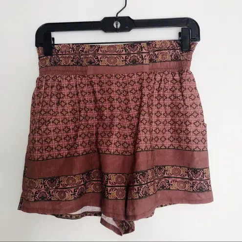 Olivaceous  Burgundy Boho High Rise Shorts Women’s Size Small NWT