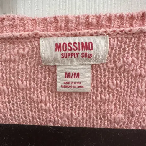 Mossimo Supply Co. Crochet Lace Tunic Pink Sweater Open